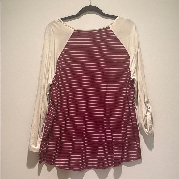 Market & Spruce - Joey Crew Neck Responsible Rayon Pocket Tee. XXL. Burgundy - Picture 8 of 11